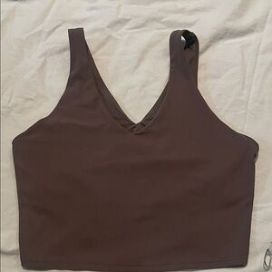 JoyLab Ribbed LonglineSports Bra in Light Brown